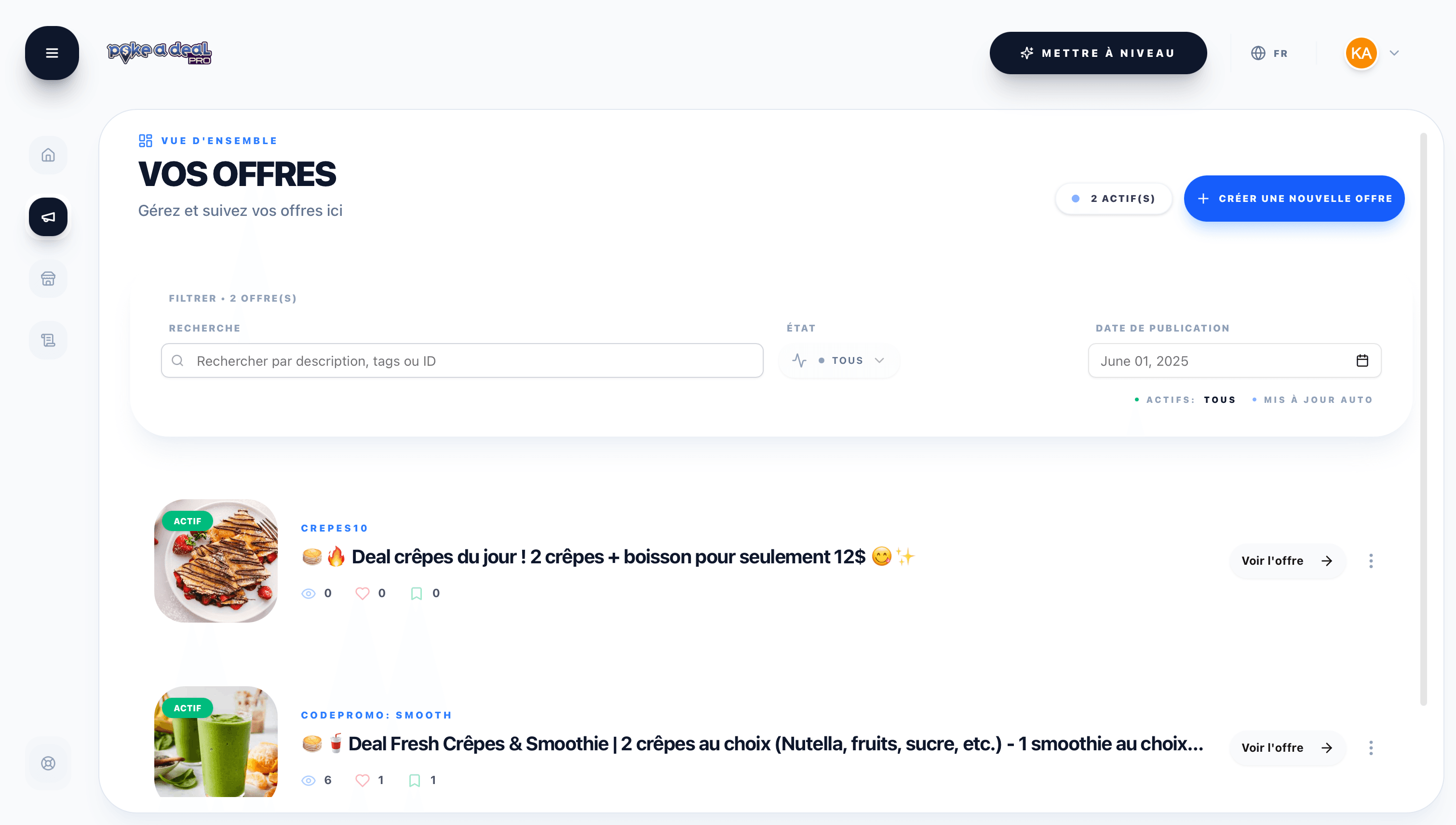 Dashboard Pokeadeal Pro